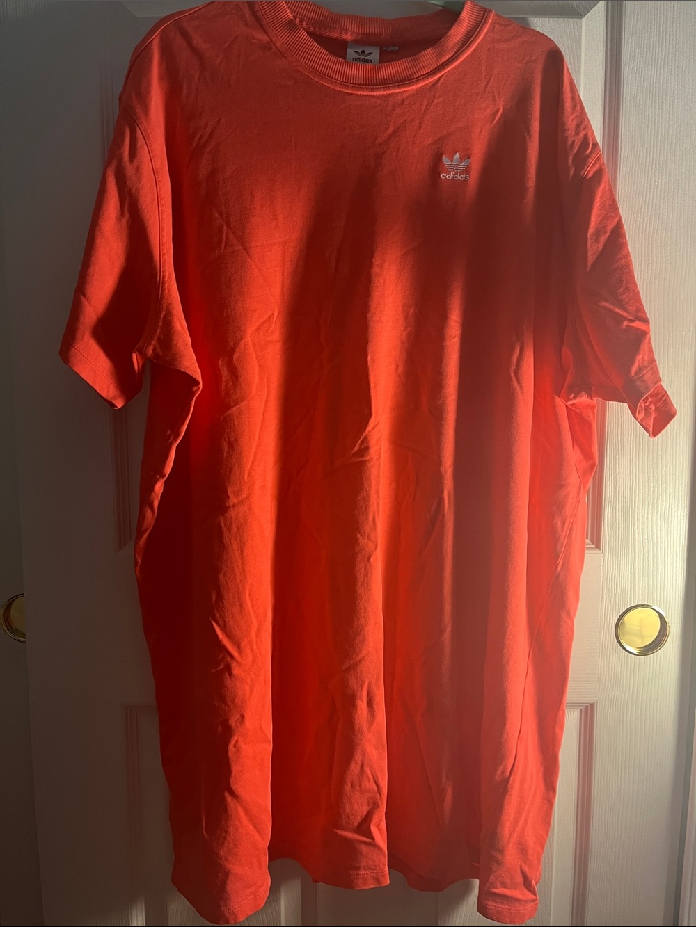 adidas Woman’s Dress Bright Orange Trefoil Chest Tee